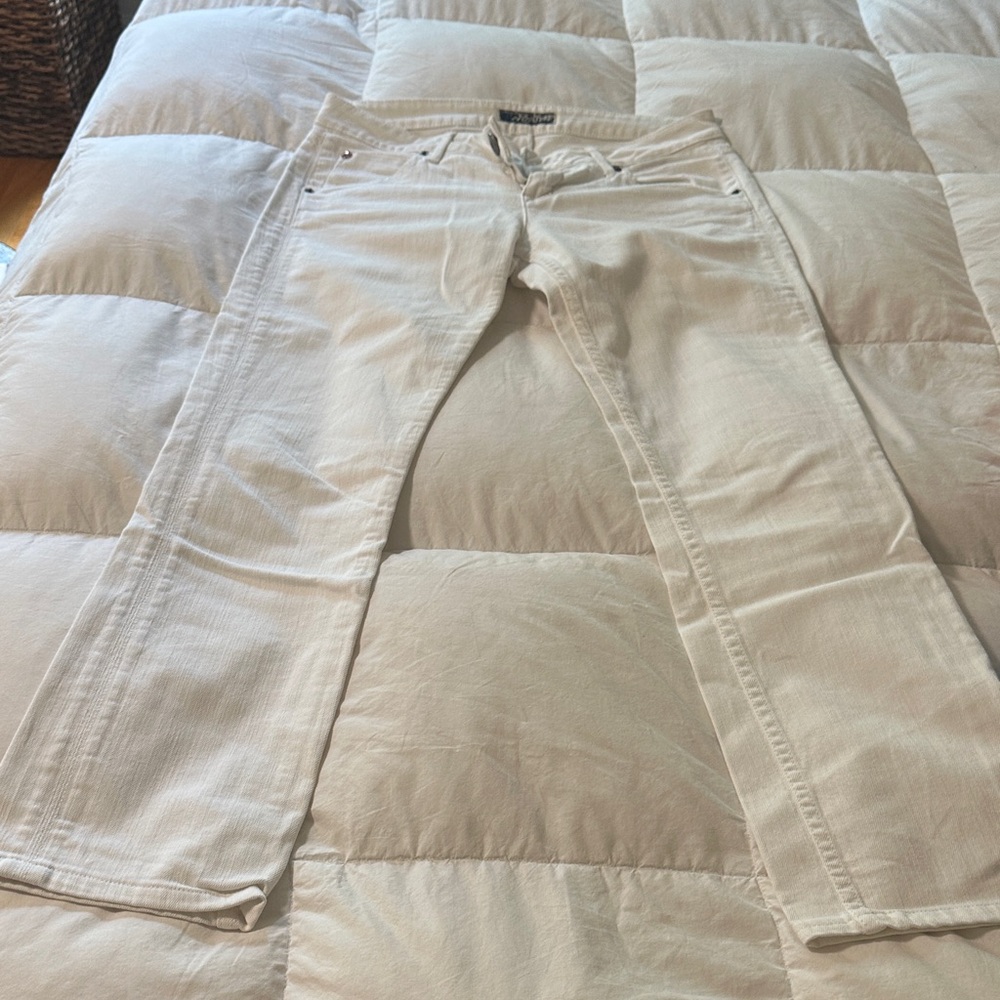 Hudson Jeans Cream Ankle & Cropped Women Jeans